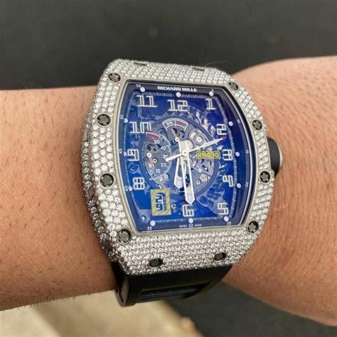 richard mille full iced out|iced out watch real.